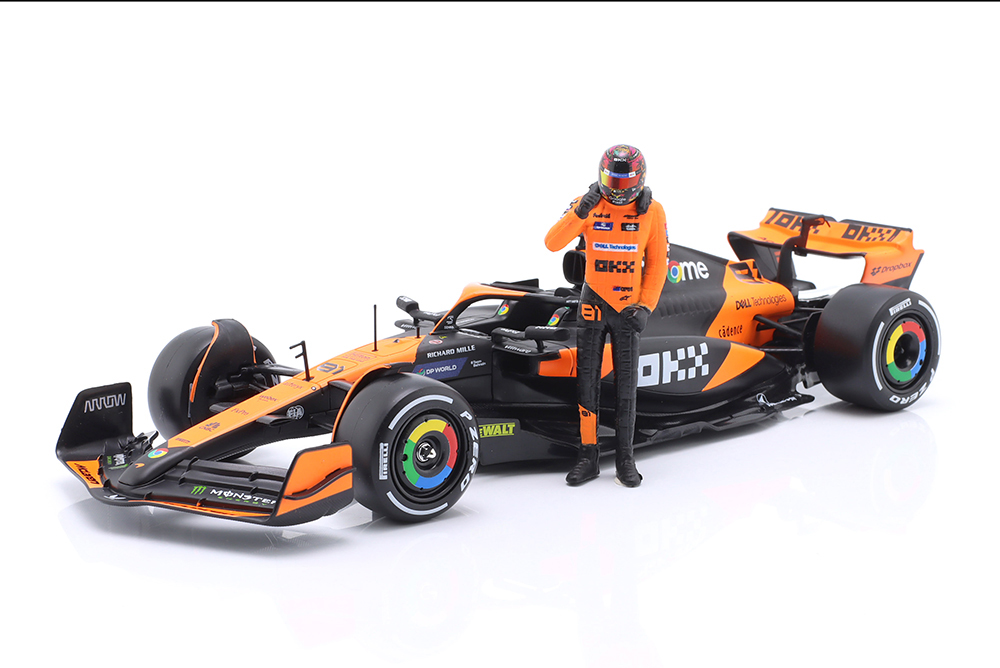 MCLAREN MCL38 #81 MIAMI GP O. PIASTRI 2024 WITH FIGURE