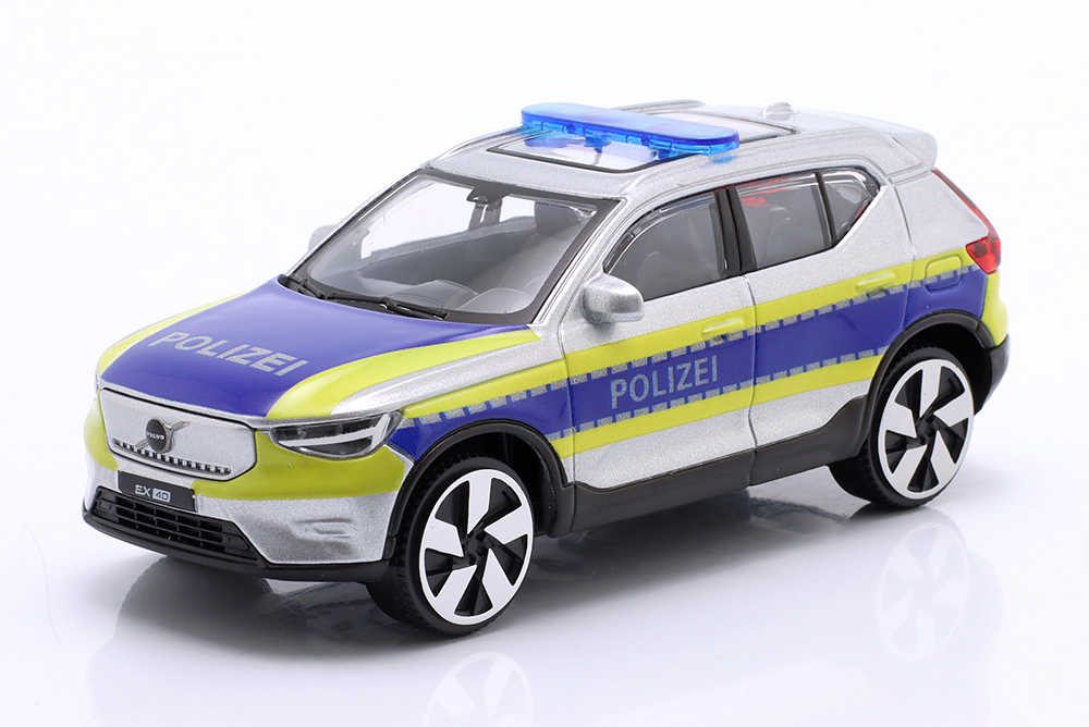 VOLVO EX40 POLICE 2022 BLUE / SILVER / YELLOW / ВОЛЬВО EX40 ПОЛИЦИЯ СИНИЙ СЕРЕБРИСТЫЙ ЖЕЛТЫЙ