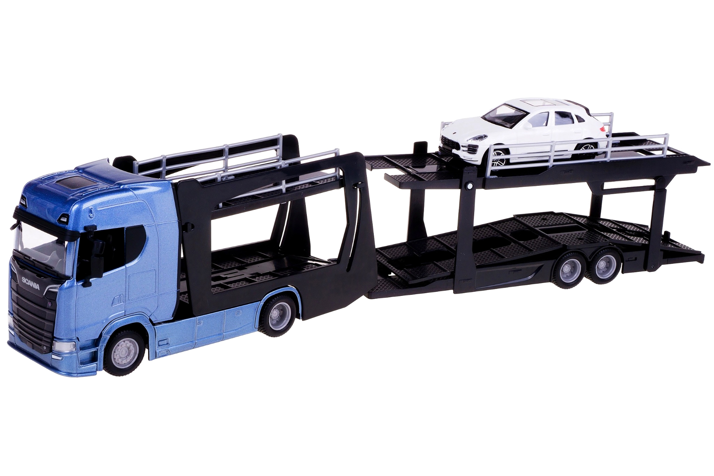 SCANIA 770 S CAR TRANSPORTER WITH PORSCHE CAYENNE / СКАНИЯ 770 S АВТОВОЗ С ПОРШЕ КАЙЕН