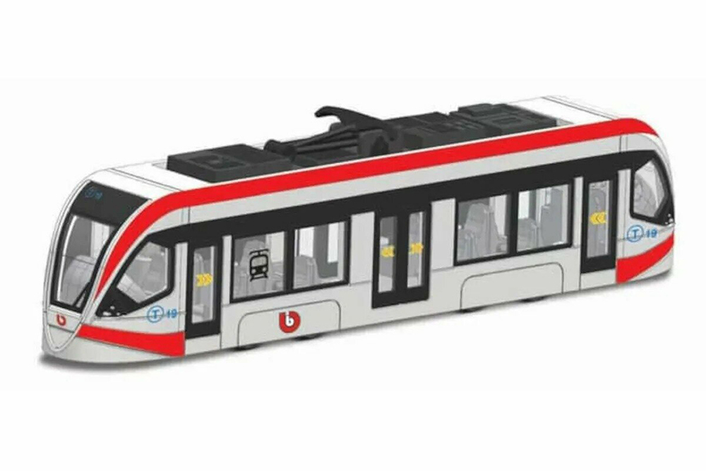 TRAM ГОРОДСКОЙ ТРАМВАЙ (ДЛИНА 18 СМ) (ДЛИНА МОДЕЛИ 3-5 СМ)