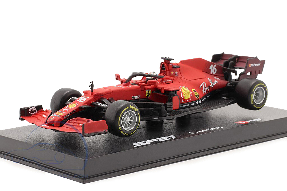 FERRARI SF21 CHARLES LECLERC #16 2021 ШАРЛЬ ЛЕКЛЕР (С БОКСОМ)