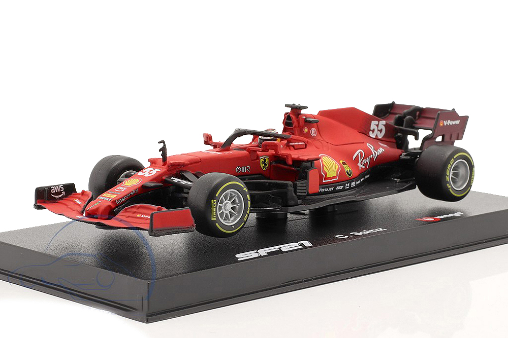 FERRARI SF21 CARLOS SAINZ JR. #55 2021 КАРЛОС САИНЦ (С БОКСОМ)