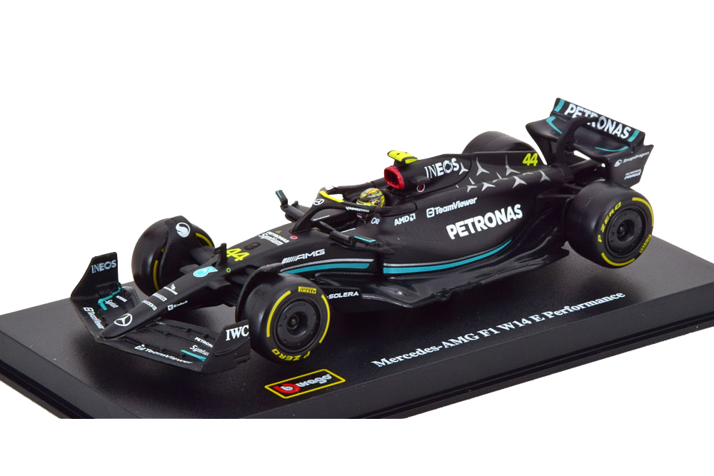 MERCEDES AMG W14 HAMILTON 2023 / МЕРСЕДЕС АМГ ЛЬЮИС ХЭМИЛЬТОН (БОКС В КОМПЛЕКТЕ)