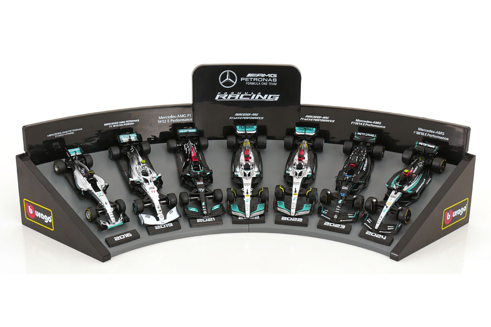 MERCEDES F1 W07-W14E DISPLAY SET 2016-2023