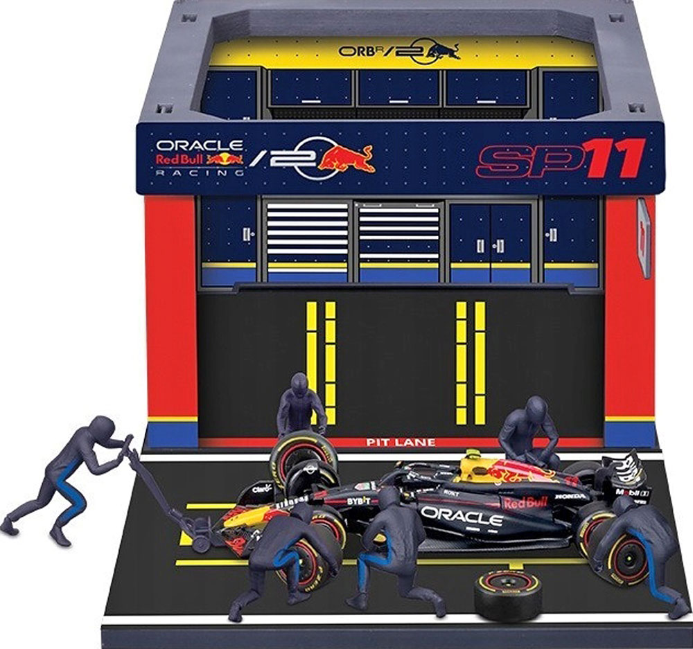RED BULL RB20 PIT STOP DIORAMA SET 2024