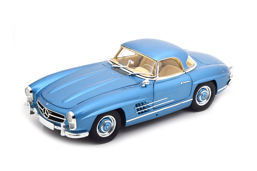 MERCEDES-BENZ 300 SL ROADSTER (W198) 1958 СИНИЙ МЕТАЛЛИК С ЖЕСТКОЙ КРЫШЕЙ