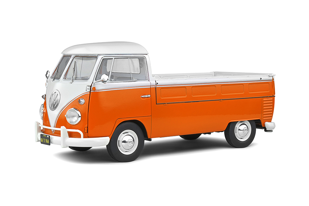 VW VOLKSWAGEN T1 PICK UP WITH SURFBOARD 1950 ORANGE/WHITE