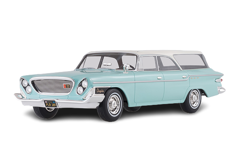 CHRYSLER NEWPORT TOWN & COUNTRY WAGON 1962 LIGHT TURQUOISE/WHITE