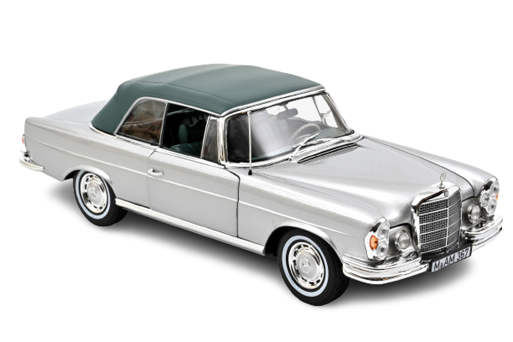 MERCEDES W108 280 SE CABRIOLET 1969 SILVER METALLIC