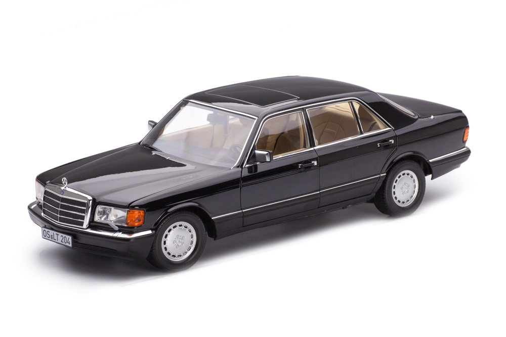 MERCEDES W126 560 SEL W126 1989 BLACK-METALLIC / МЕРСЕДЕС С-КЛАСС ЧЕРНЫЙ