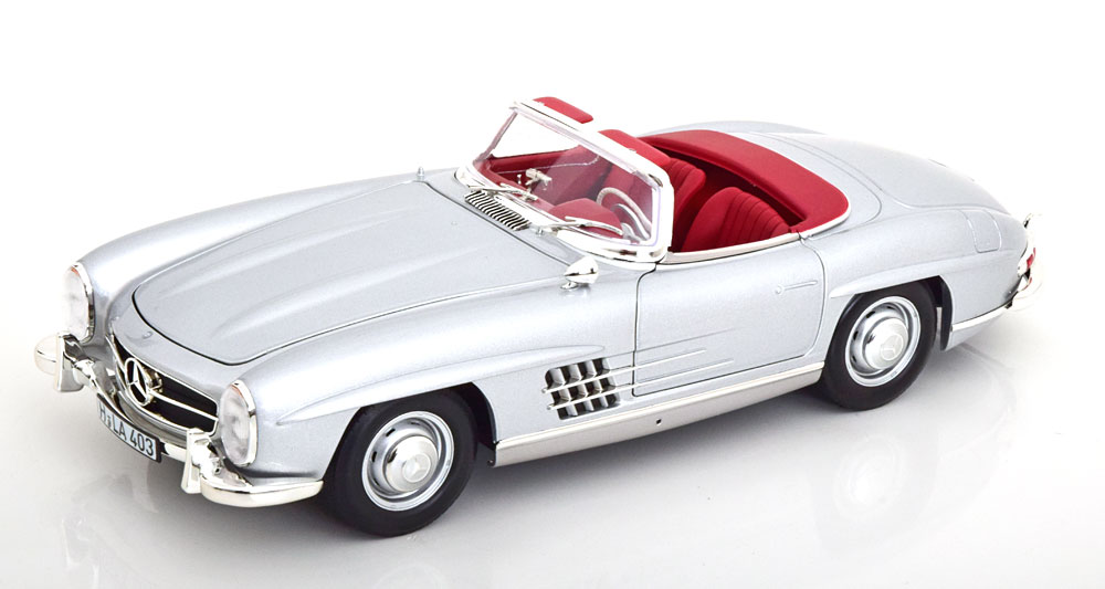 MERCEDES 300SL CONVERTIBLE WITH REMOVABLE HARDTOP 1957 SILVER / МЕРСЕДЕС 300 СЕРЕБРИСТЫЙ КАБРИОЛЕТ