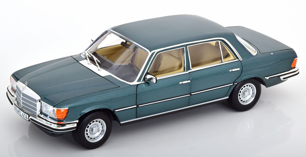 MERCEDES W116 450 SEL 6.9 1979 TURQUOISE GREEN METALLIC /