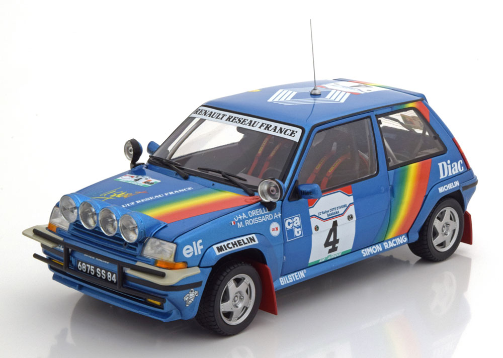 RENAULT SUPER CINQ GT TURBO NO 4 RALLY COTE D IVOIRE 1990