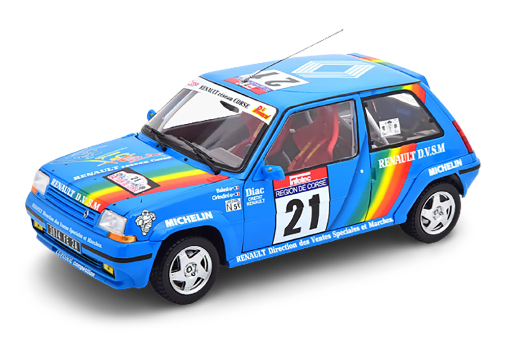 RENAULT 5 SUPERCINQ GT TURBO #21 CIRINDINI/BALESI RALLY TOUR DE CORSE 1990
