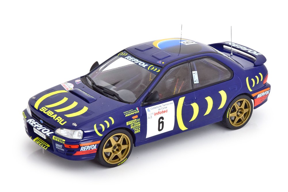 SUBARU IMPREZA 555 #6 LIATTI/ALESSANDRINI 6 МЕСТО RALLY TOUR DE CORSE 1995