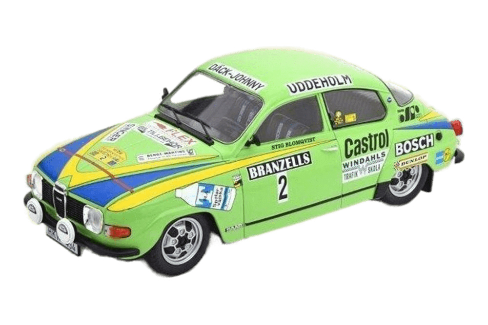 SAAB 96 V4 #2 "SAAB SCANIA TEAM" BLOMQVIST/SYLVAN 2 МЕСТО RALLY SWEDEN 1976