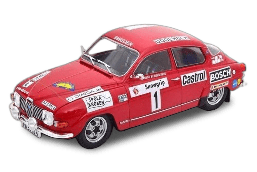 SAAB 96 V4 #1 "SAAB SCANIA TEAM" BLOMQVIST/HERTZ WINNER RALLY SWEDEN 1973