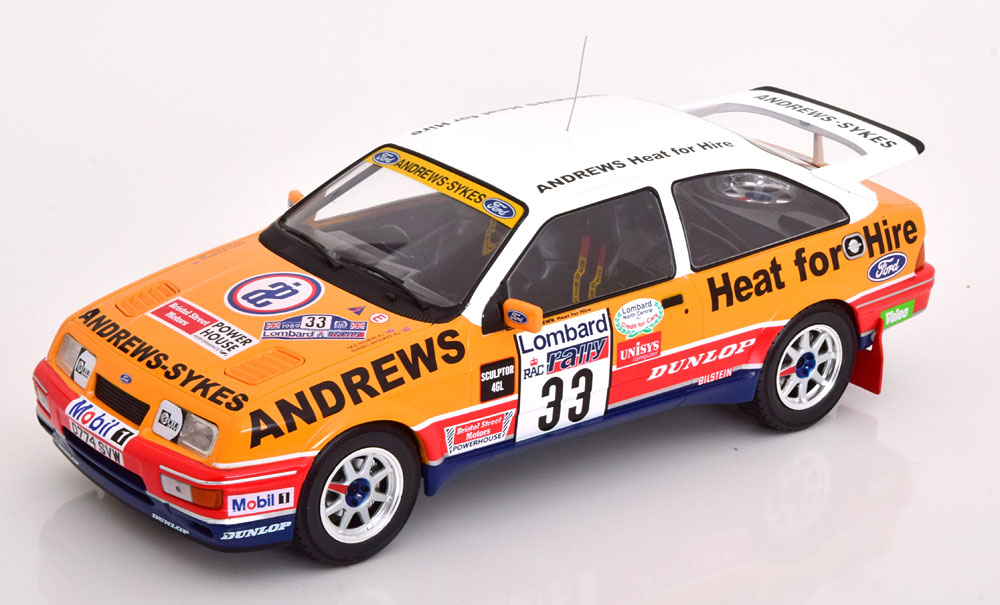 FORD SIERRA RS COSWORTH NO 33 LOMBARD RAC RALLY 1989
