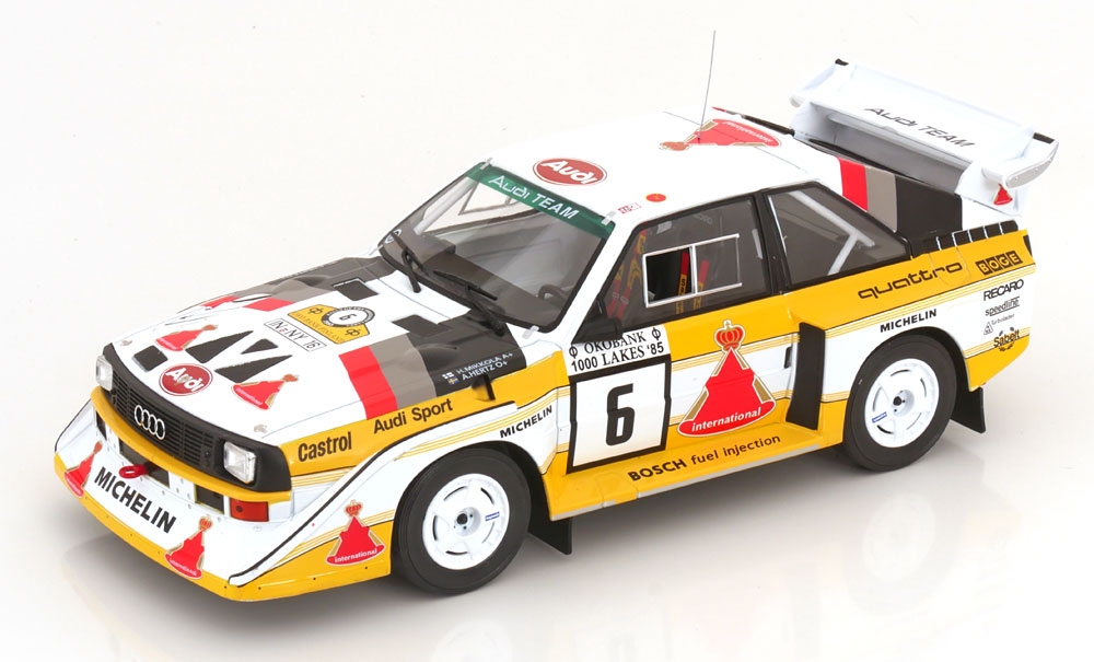AUDI SPORT QUATTRO S1 E2 #6 "AUDI SPORT" MIKKOLA/HERTZ 1000 LAKES RALLY 1985