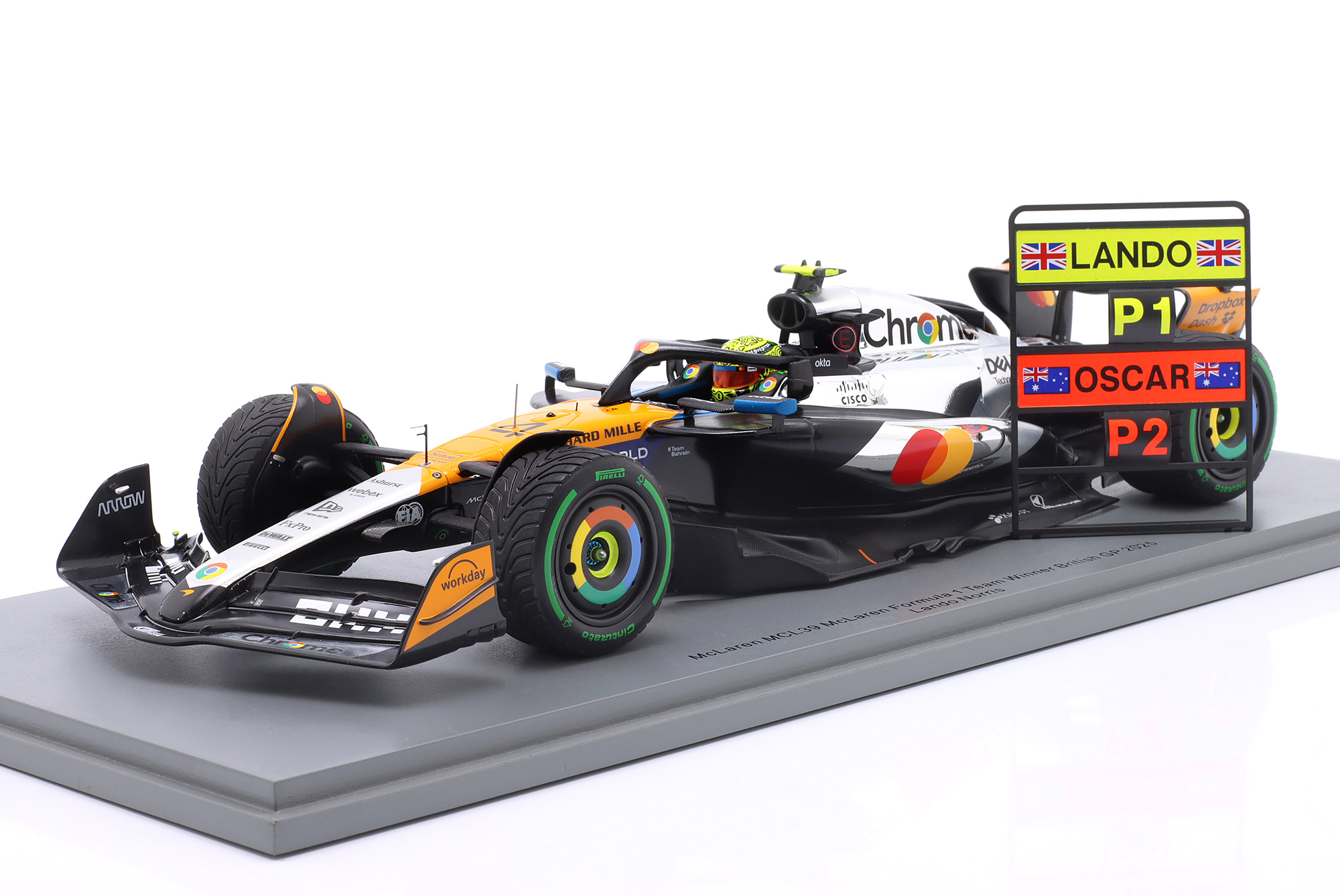 MCLAREN MCL39 #4 WINNER BRITISH GP FORMULA 1 WORLD CHAMPION 2025 LANDO NORRIS / МАКЛАРЕН MCL39 ПОБЕДИТЕЛЬ ГРАН-ПРИ ВЕЛИКОБРИТАНИИ ФОРМУЛА-1 ЧЕМПИОН МИРА ЛАНДО НОРРИС