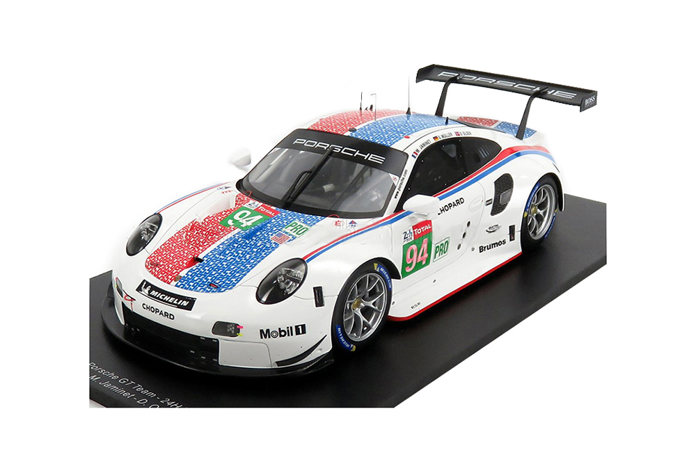 PORSCHE 911 991 RSR 4.0- FLAT-6 TEAM PORSCHE GT N94 24H LE MANS (2019) S.MULLER - M.JAMINET - D.OLSEN, WHITE