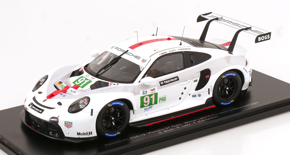 PORSCHE 911 RSR-19 NO 91 WINNER LMGTE PRO CLASS 24H LE MANS 2022