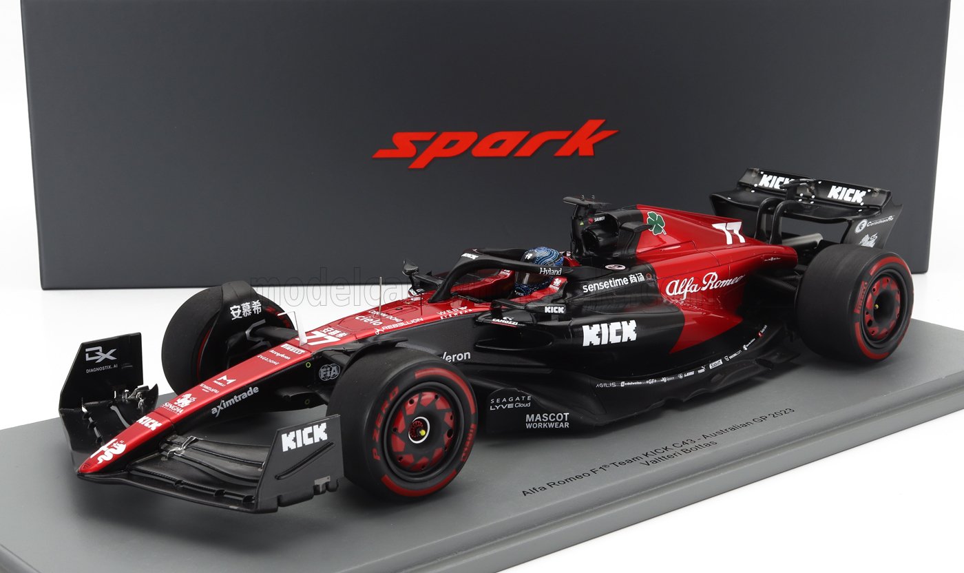 ALFA ROMEO F1 C43 TEAM STAKE N 77 AUSTRALIAN GP (2023) VALTTERI BOTTAS, BLACK RED