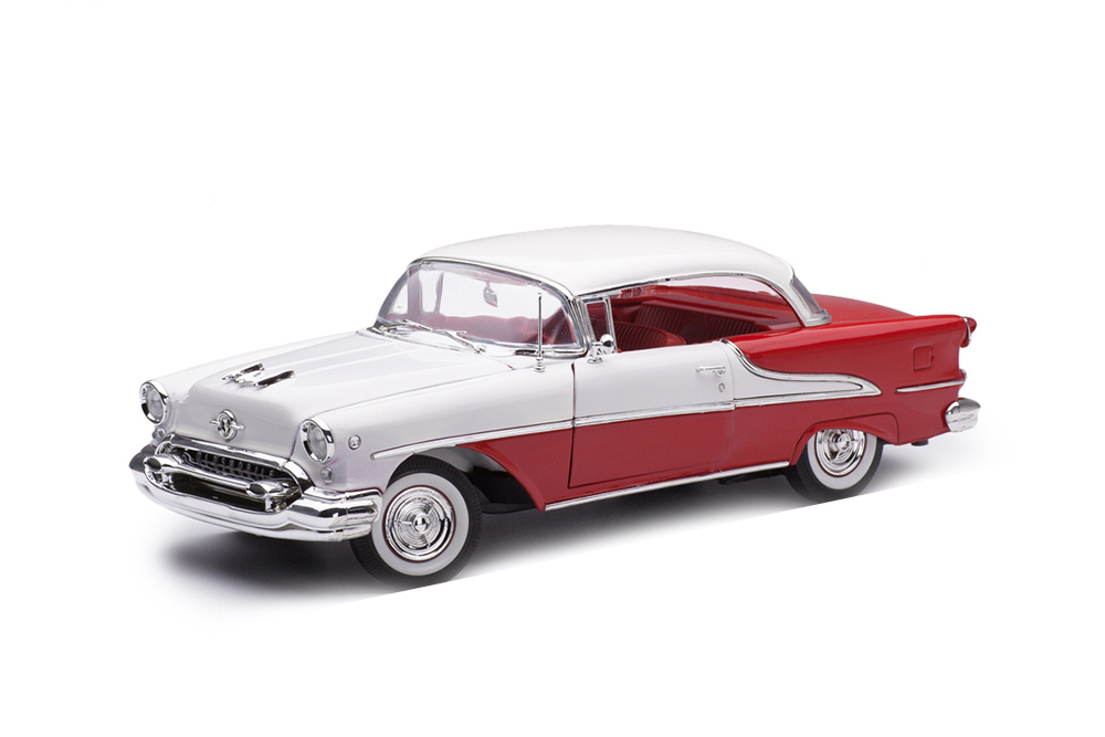 OLDSMOBILE SUPER 88 CONVERTIBLE 1955 КРАСНЫЙ С БЕЛЫМ
