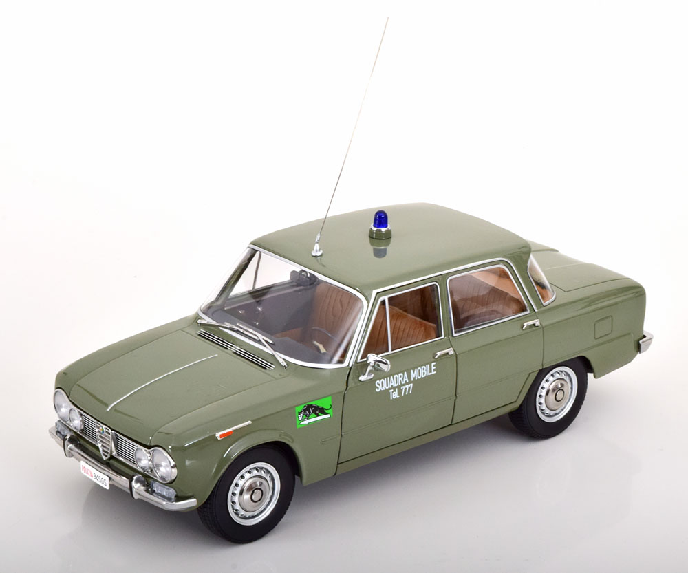 ALFA ROMEO GIULIA 1.6 TI POLIZIA MILANO 1963 GREEN**АЛЬФА РОМЕО -  Масштабные модели 1:18 - 1:43 - 1:12 - Магазин масштабных моделей  МОДЕЛЛИСИМО