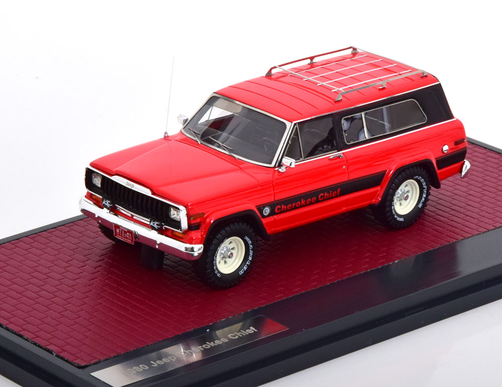 JEEP CHEROKEE CHIEF 1980 RED BLACK