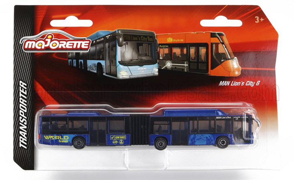 MAN LION'S CITY 6 AUTOBUS SNODATO A SOFFIETTO 2010, BLUE BLACK (ДЛИНА МОДЕЛИ 6-10 СМ)