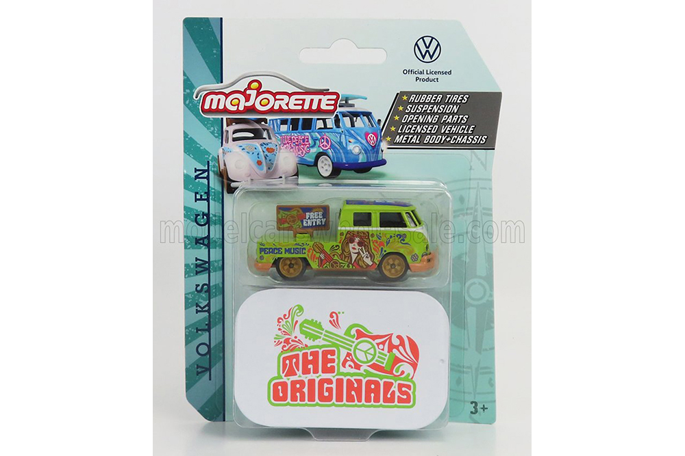 VW VOLKSWAGEN T1 DOUBLE CABINE PICK-UP (1962), GREEN (ДЛИНА МОДЕЛИ 6-10 СМ)