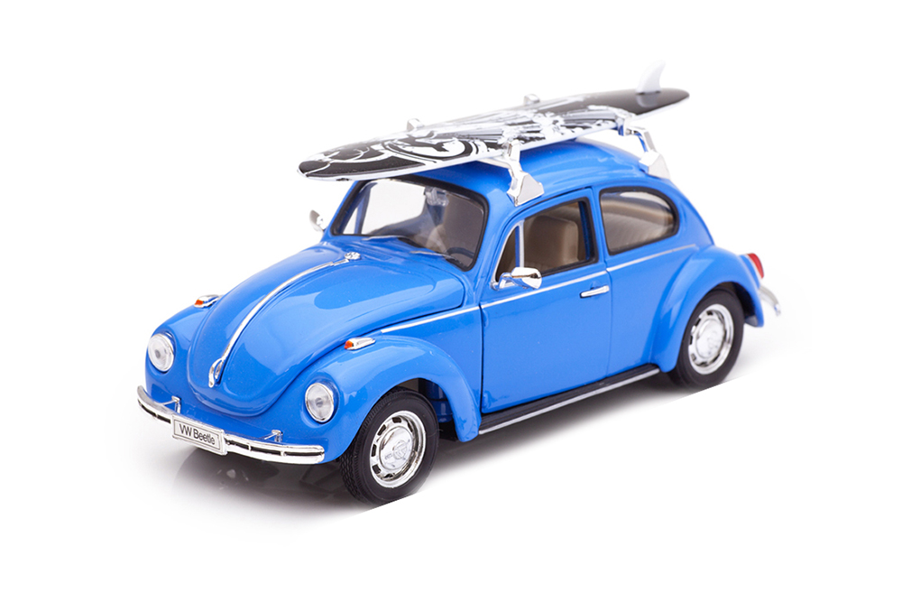 VW VOLKSWAGEN BEETLE 1959 СИНИЙ С СЕРФИНГОМ НА КРЫШЕ