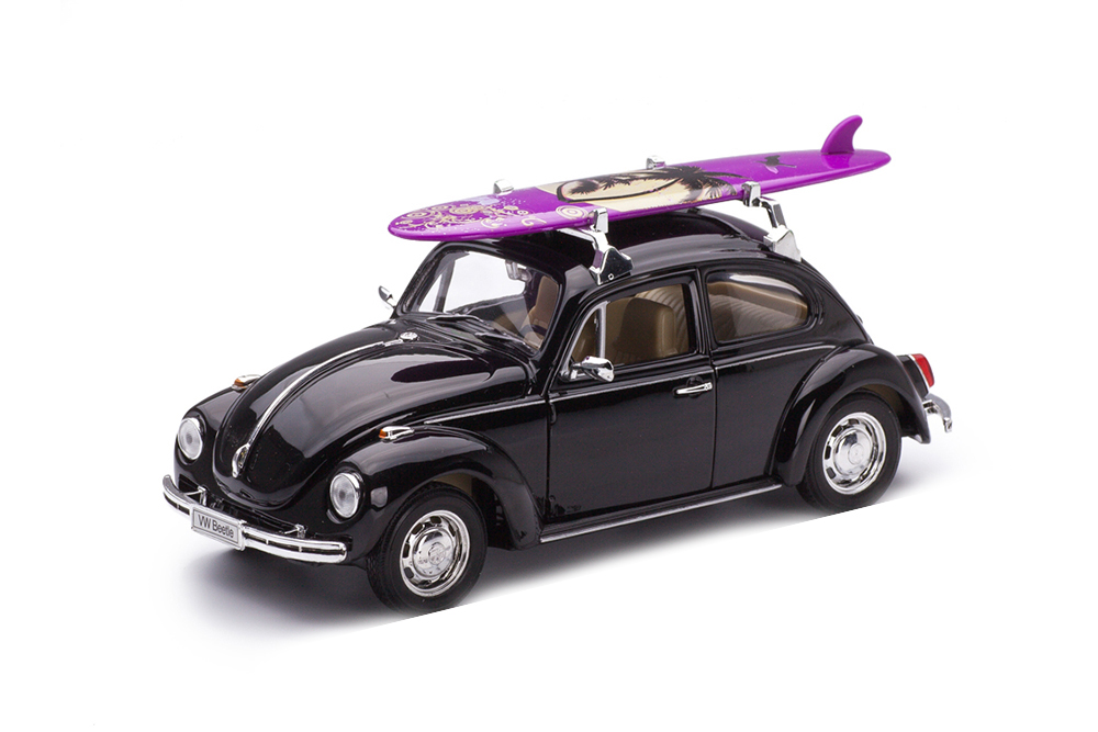 VW VOLKSWAGEN BEETLE 1959 ЧЕРНЫЙ С СЕРФИНГОМ НА КРЫШЕ