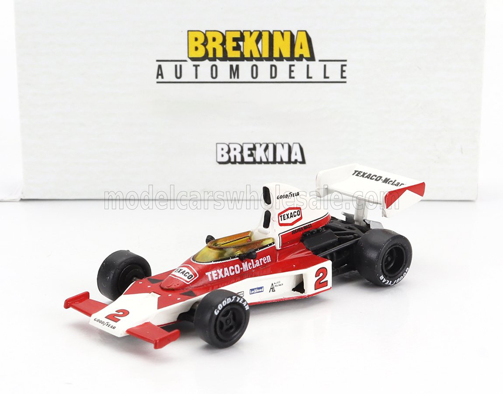MCLAREN F1 FORD M23 N2 SEASON 1976 JOCHEN MASS, RED WHITE (ДЛИНА МОДЕЛИ 3-5 СМ)