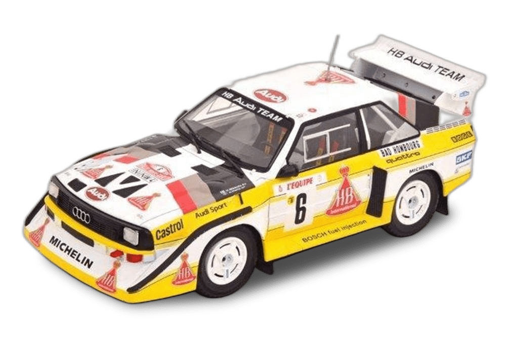AUDI SPORT QUATTRO S1 E2 #6 HB AUDI SPORT TEAM MIKKOLA/HERTZ 3 МЕСТО RALLY MONTE CARLO 1986