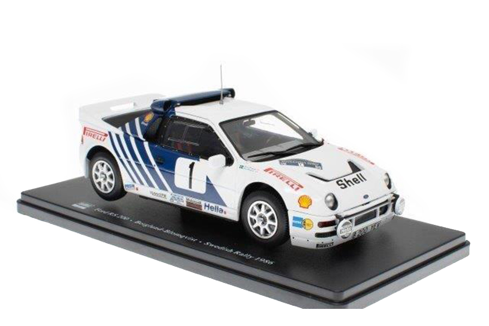 FORD RS 200 #1 FORD MOTOR CO. LTD BERGLUND/BLOMQVIST SWEDISH RALLY 1986