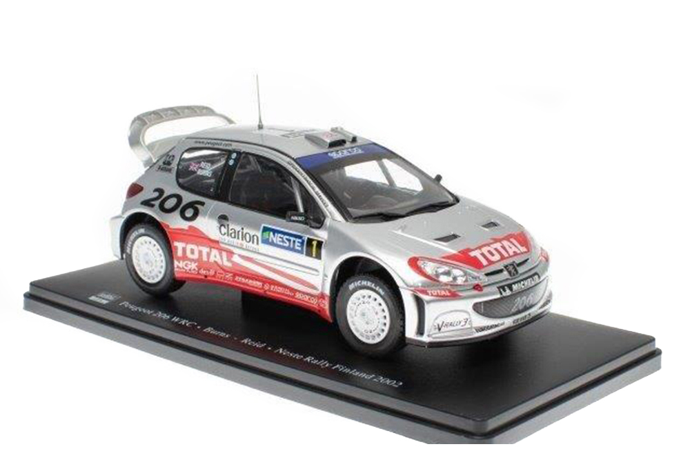 PEUGEOT 206 WRC #1 PEUGEOT TOTAL BURNS/REID 2 МЕСТО NESTE RALLY FINLAND 2002