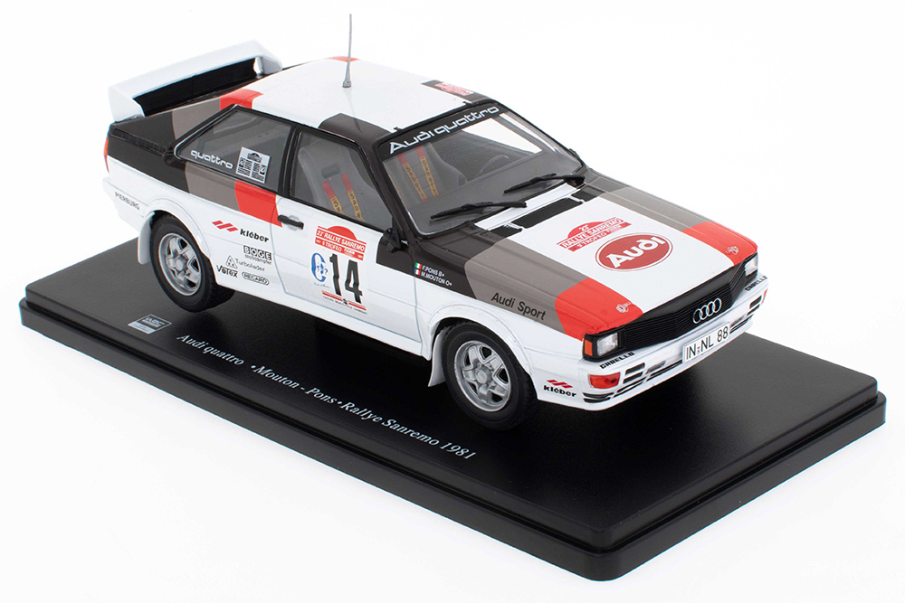 AUDI QUATTRO A1 #14 "AUDI SPORT" MOUTON/PONS WINNER RALLY SAN REMO 1981