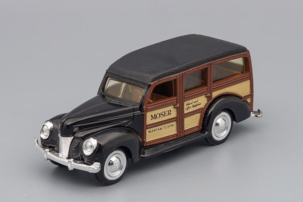 FORD WOODY STATION WAGON SHERIFF, BLACK / BROWN