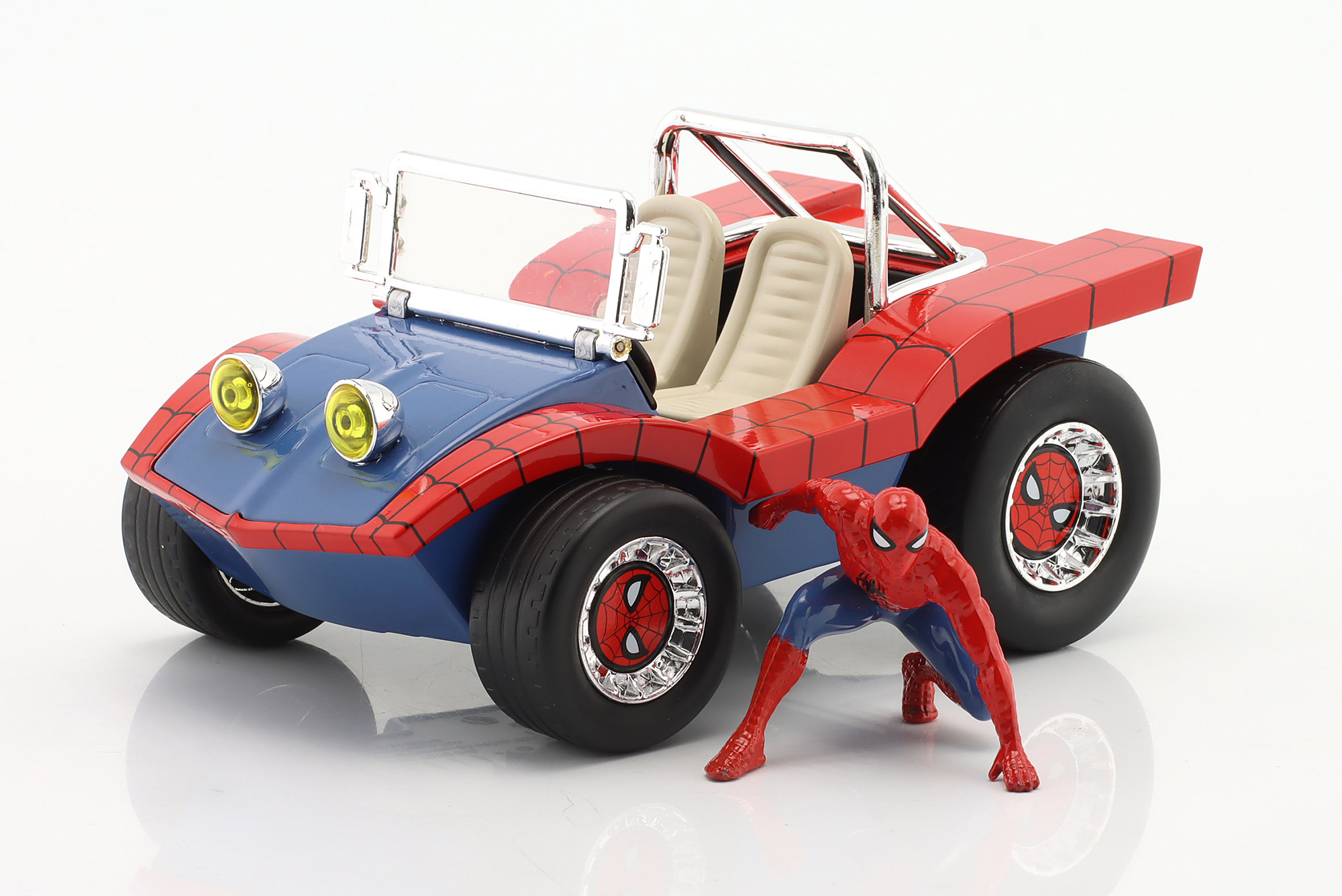 BUGGY MOVIE SPIDERMAN WITH FIGURE SPIDERMAN BLUE / RED JADA TOYS / БУГГЙ МОВИЕ СПИДЕРМАН ФИГУРКА СИНИЙ КРАСНЫЙ ДЖАДА ТОЙС