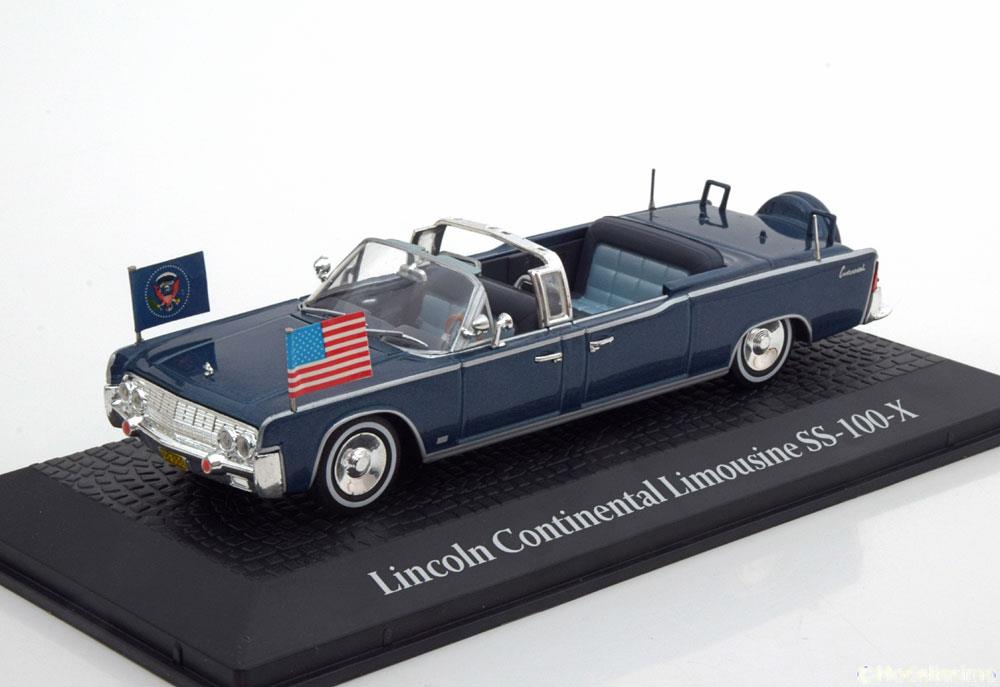 LINCOLN CONTINENTAL LIMOUSINE SS-100-X J F KENNEDY 1963 BLUE