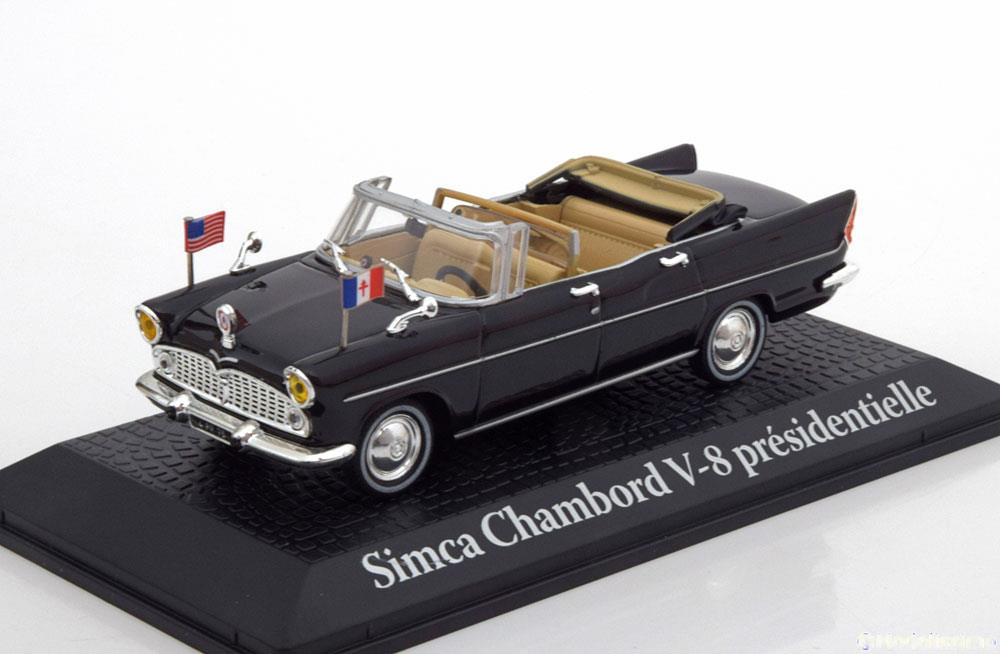 SIMCA CHAMBORD V8 AB-P PRESIDENT PERSIDENT KENNEDY 1961 BLACK