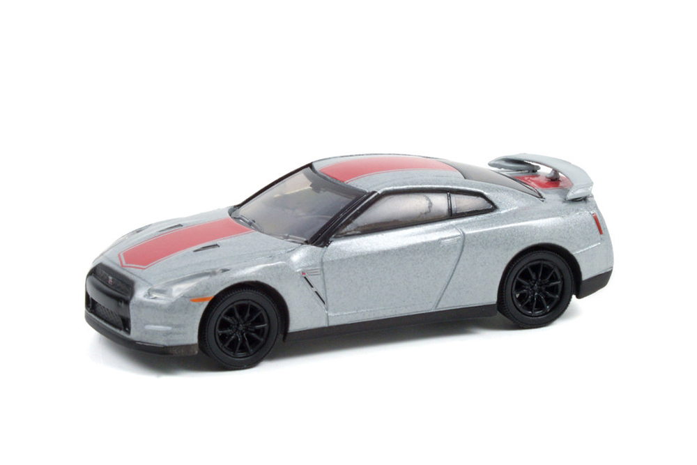 NISSAN GT-R (R35) GT-R 50TH ANNIVERSARY 2016 PEARL WHITE WITH RED STRIPE (ДЛИНА МОДЕЛИ 6-10 СМ)