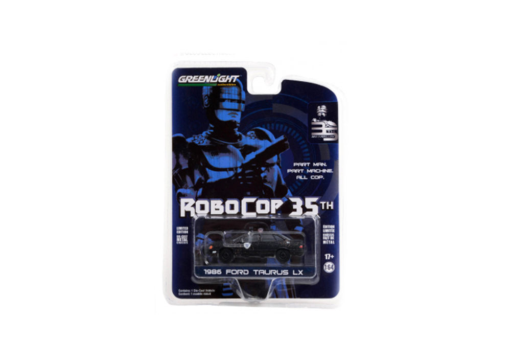 FORD TAURUS LX "DETROIT METRO WEST POLICE" "ROBOCOP 35 ЛЕТ" (ИЗ К/Ф "РОБОКОП II") 1986 (ДЛИНА МОДЕЛИ 6-10 СМ)
