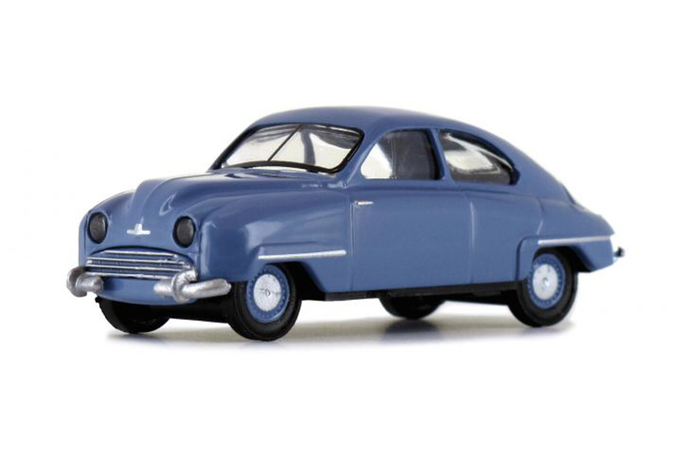 SAAB 92 1950 ГОЛУБОЙ (ДЛИНА МОДЕЛИ 3-5 СМ)