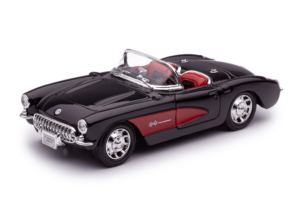 CHEVROLET CORVETTE 1957 ЧЕРНЫЙ С КРАСНЫМ