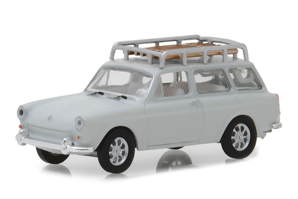 VW VOLKSWAGEN 1600 SQUAREBACK 1968 LOTUS WHITE WITH ROOF RACK (ДЛИНА МОДЕЛИ 6-10 СМ)