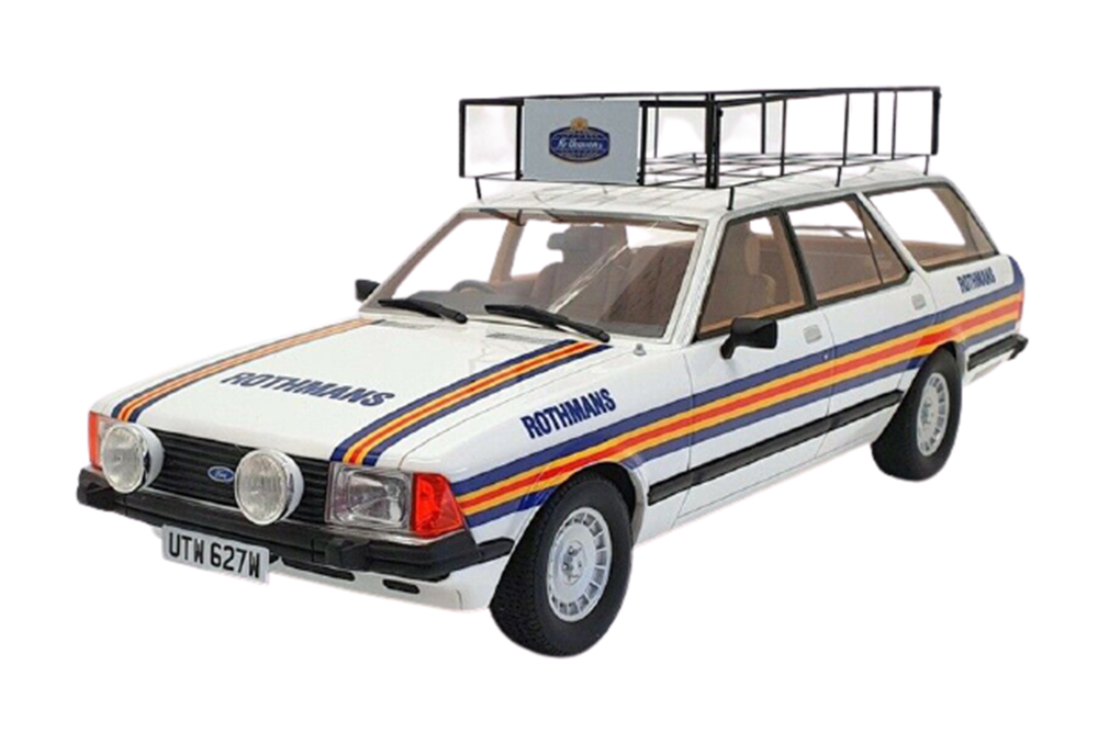 FORD GRANADA TURNIER ROTHMANS RALLY TEAM 1981 / ФОРД ГРАНАДА ТЕХНИЧКА С БАГАЖНИКОМ И КОЛЕСАМИ НА КРЫШЕ