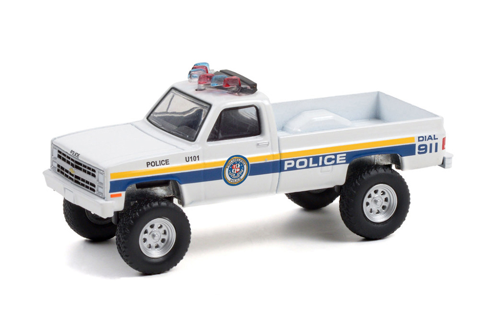 CHEVROLET M1008 ПИКАП PHILADELPHIA PENNSYLVANIA POLICE 1986 (ДЛИНА МОДЕЛИ 6-10 СМ)